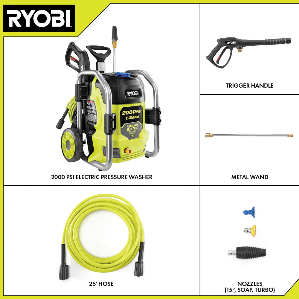 RYOBI 2,000 PSI Electric Pressure Washer (Open Box)