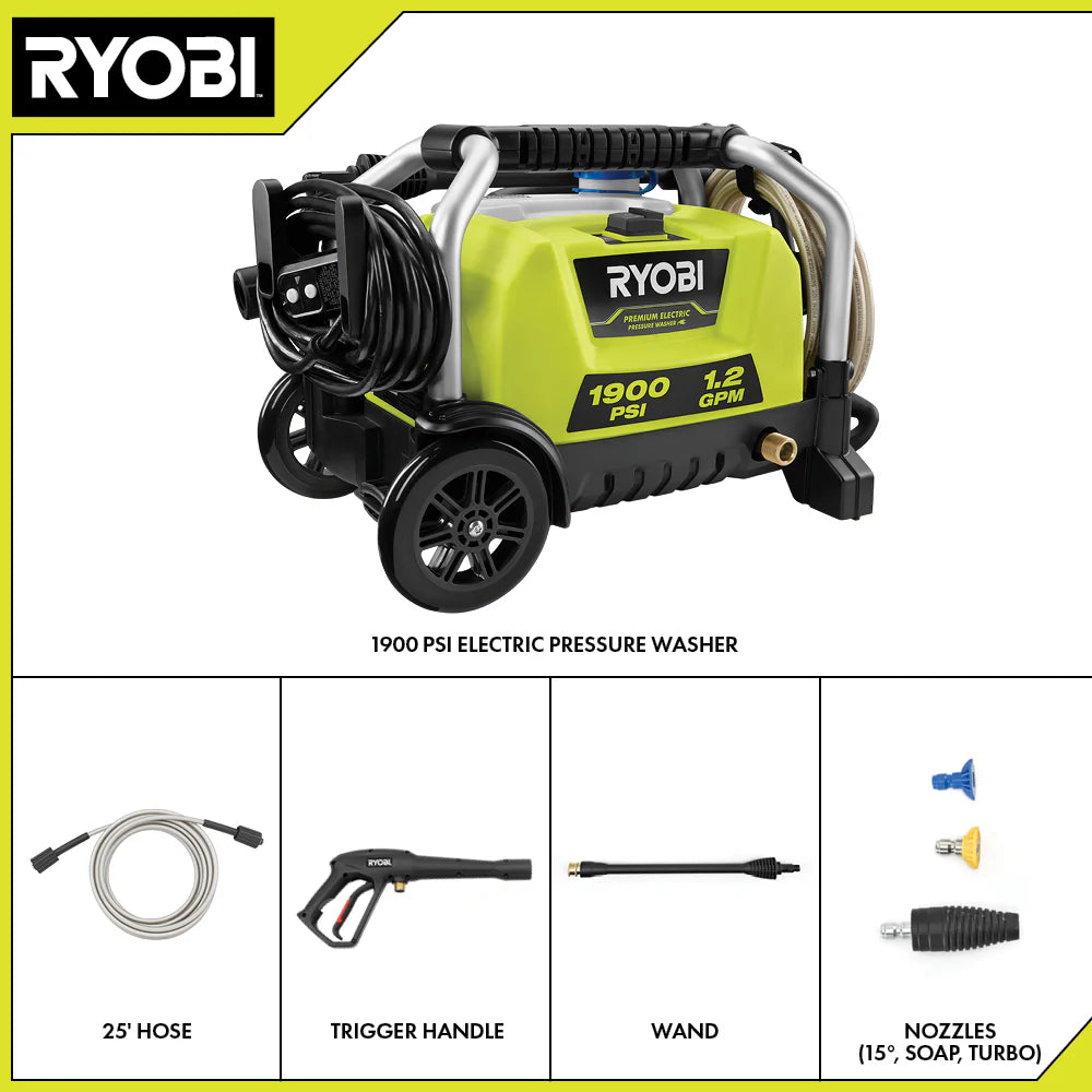 RYOBI 1,900 PSI Electric Pressure Washer (Open Box)