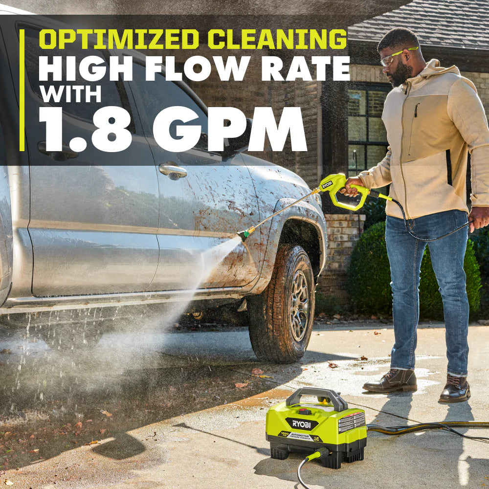 RYOBI 1,200 PSI 1.8 GPM Cold Water Automotive High Flow Electric Pressure Washer – RY142300 (Open Box)