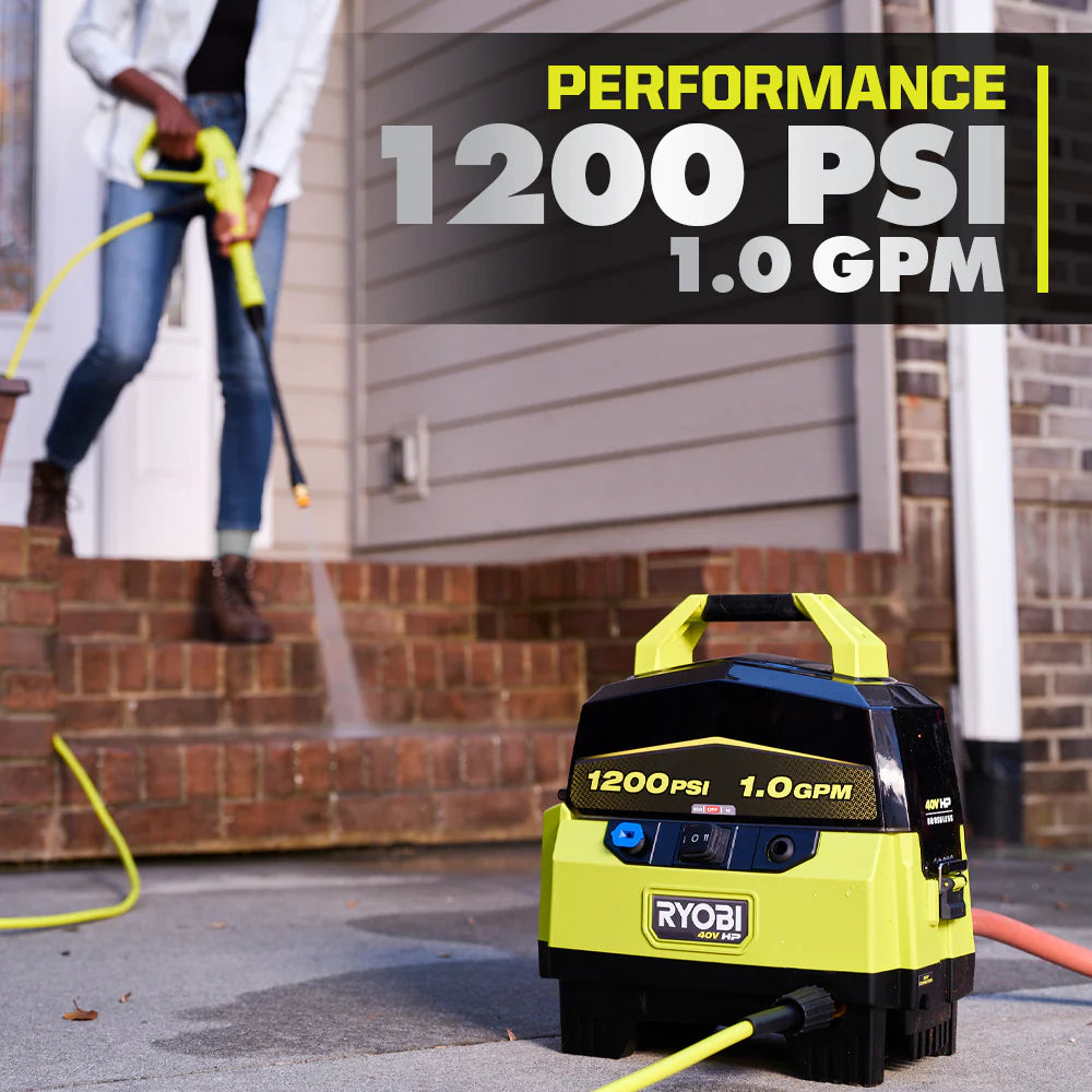 RYOBI 1,200 PSI 40V Cordless Pressure Washer – RY40HPPW12B (Open Box)