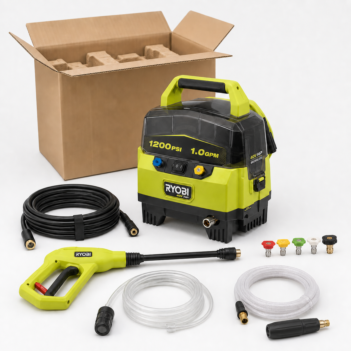 RYOBI 1,200 PSI 40V Cordless Pressure Washer – RY40HPPW12B (Open Box)
