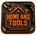 Home and Tools Express 3D logo with transparent background